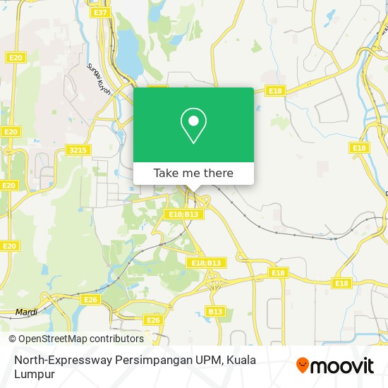 North-Expressway Persimpangan UPM map