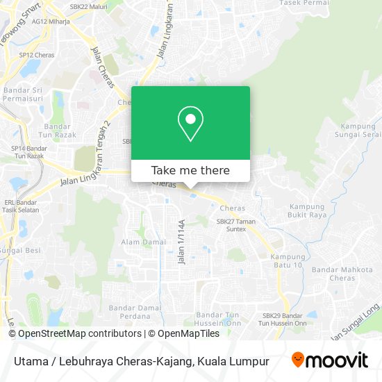 Utama / Lebuhraya Cheras-Kajang map