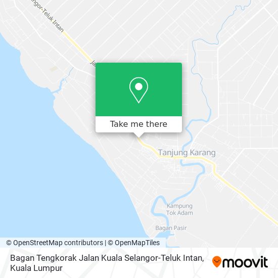 Bagan Tengkorak Jalan Kuala Selangor-Teluk Intan map