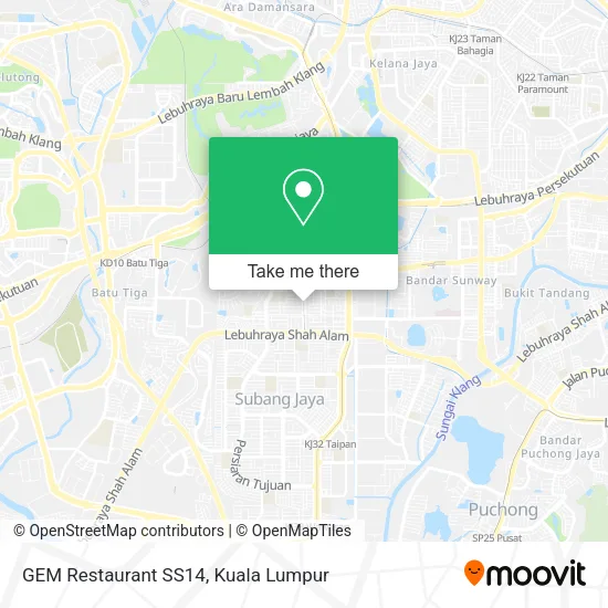 GEM Restaurant SS14 map