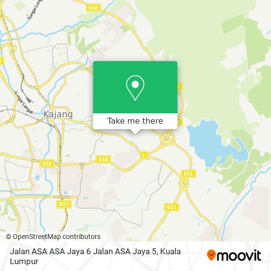 Jalan ASA ASA Jaya 6 Jalan ASA Jaya 5 map