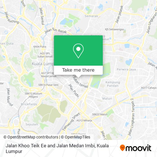 Jalan Khoo Teik Ee and Jalan Medan Imbi map