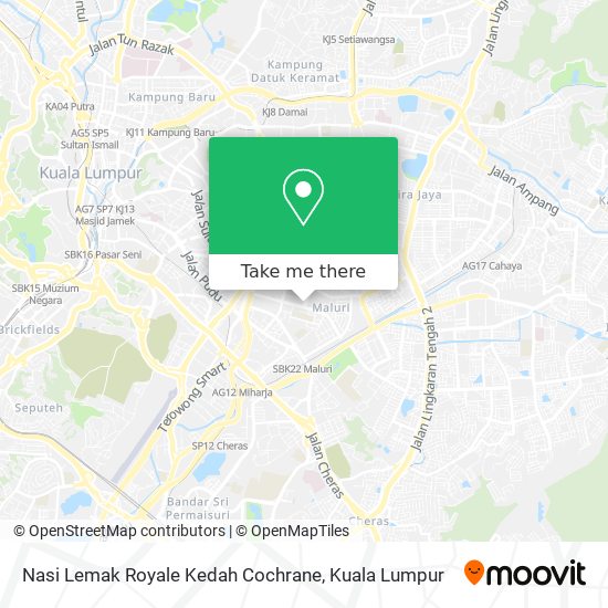 Peta Nasi Lemak Royale Kedah Cochrane