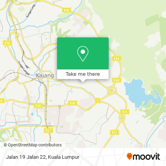 Jalan 19 Jalan 22 map