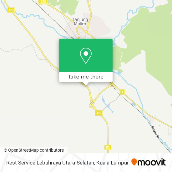 Peta Rest Service Lebuhraya Utara-Selatan