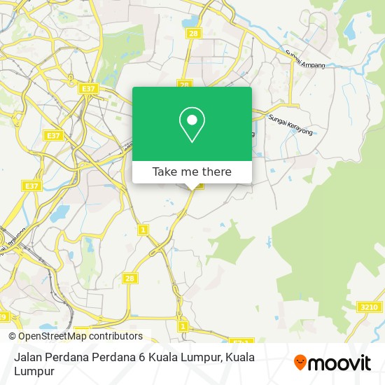 Peta Jalan Perdana Perdana 6 Kuala Lumpur