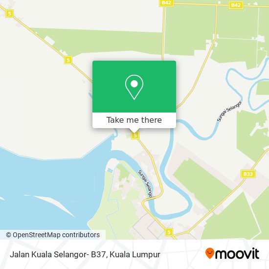 Peta Jalan Kuala Selangor- B37