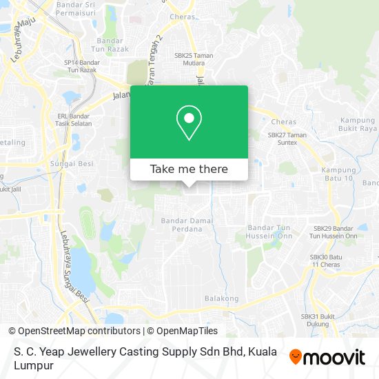 S. C. Yeap Jewellery Casting Supply Sdn Bhd map