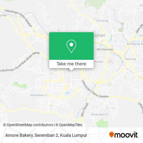 Amore Bakery, Seremban 2 map