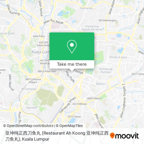 亚坤纯正西刀鱼丸 (Restaurant Ah Koong 亚坤纯正西刀鱼丸) map