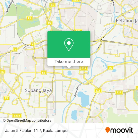 Peta Jalan 5 / Jalan 11 /