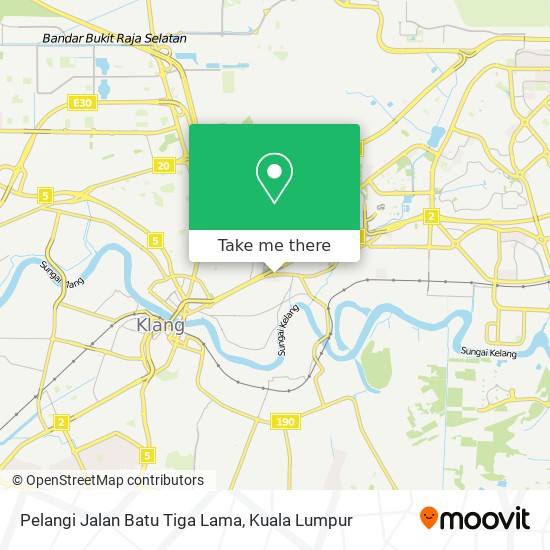 Pelangi Jalan Batu Tiga Lama map