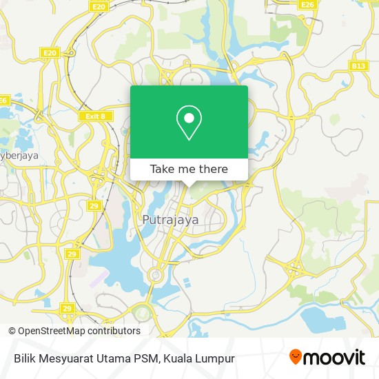 Bilik Mesyuarat Utama PSM map