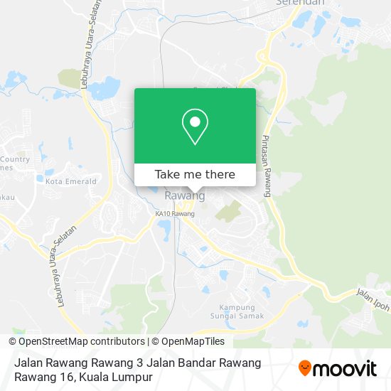 Peta Jalan Rawang Rawang 3 Jalan Bandar Rawang Rawang 16