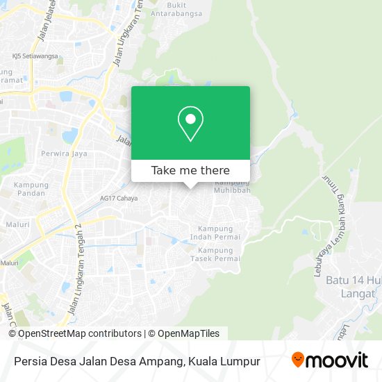 Peta Persia Desa Jalan Desa Ampang