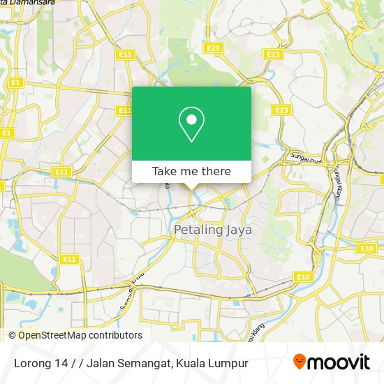 Lorong 14 / / Jalan Semangat map