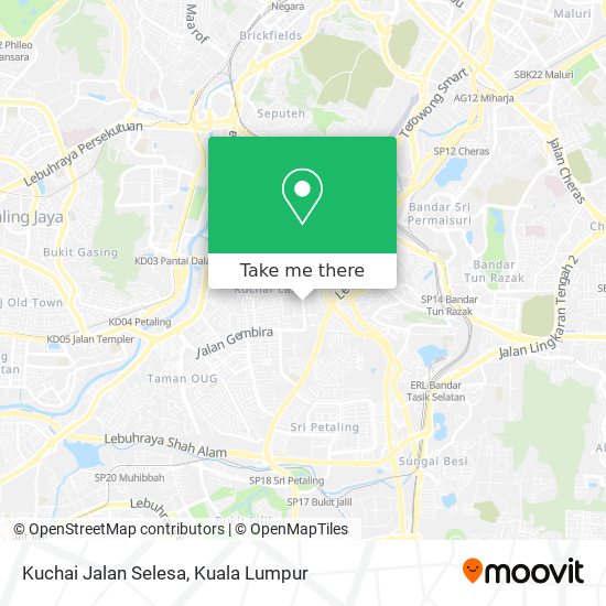 Kuchai Jalan Selesa map