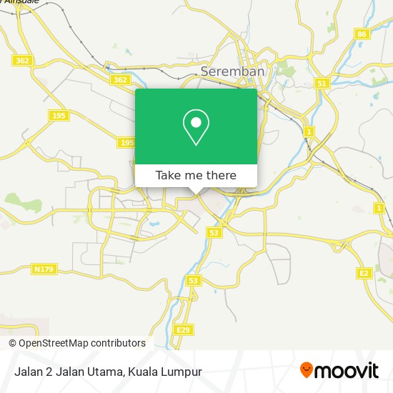 Jalan 2 Jalan Utama map