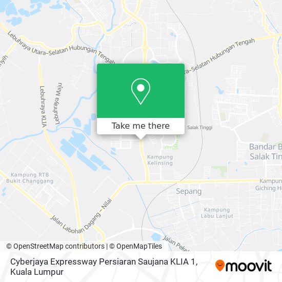 Peta Cyberjaya Expressway Persiaran Saujana KLIA 1