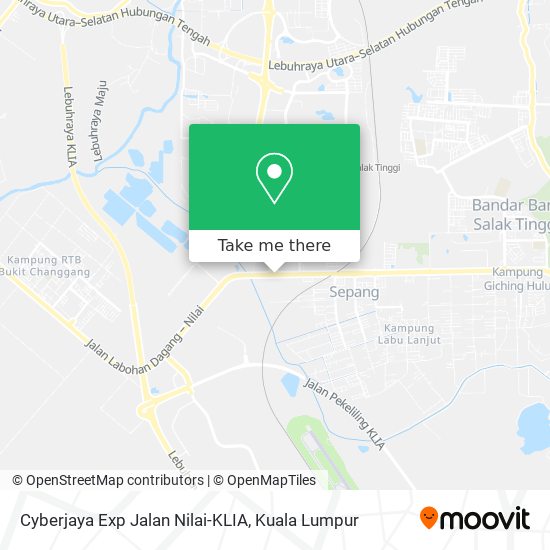 Cyberjaya Exp Jalan Nilai-KLIA map