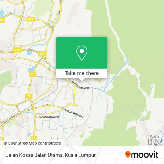 Jalan Kosas Jalan Utama map