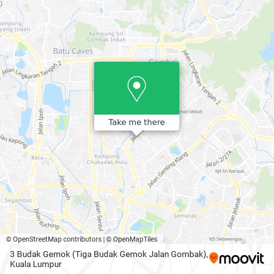 Peta 3 Budak Gemok (Tiga Budak Gemok Jalan Gombak)