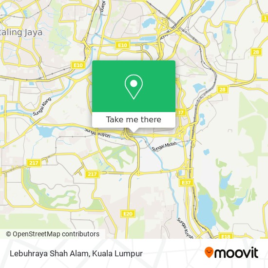 Peta Lebuhraya Shah Alam