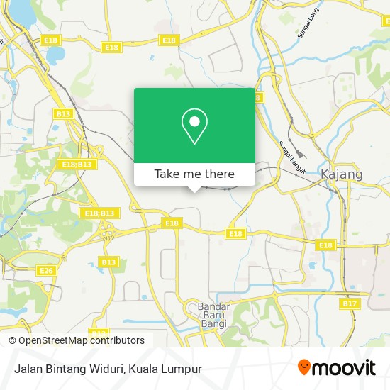 Jalan Bintang Widuri map