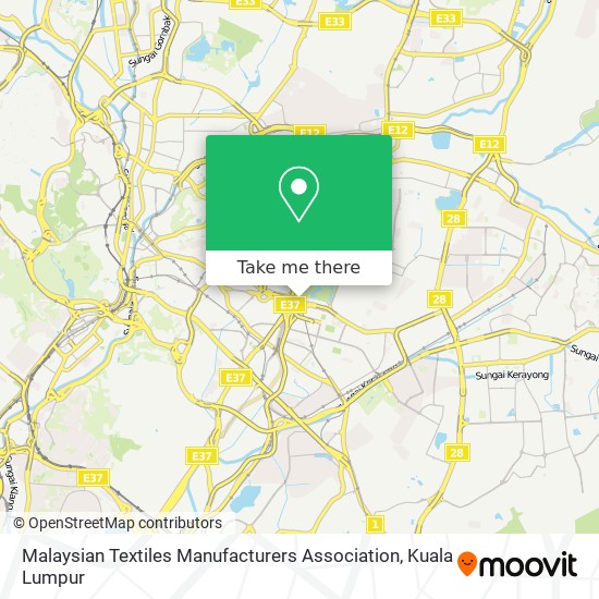 Malaysian Textiles Manufacturers Association map
