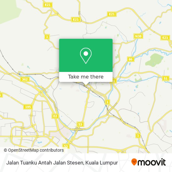 Jalan Tuanku Antah Jalan Stesen map