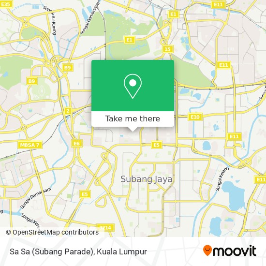 Sa Sa (Subang Parade) map