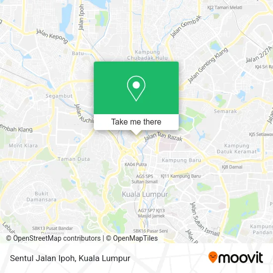 Sentul Jalan Ipoh map