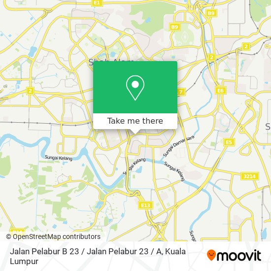 Peta Jalan Pelabur B 23 / Jalan Pelabur 23 / A