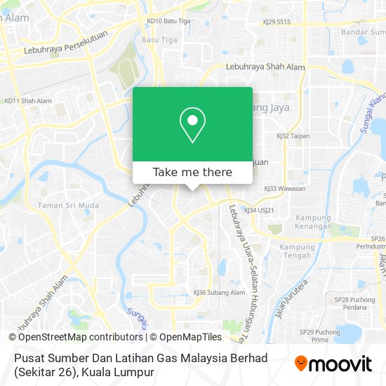 Peta Pusat Sumber Dan Latihan Gas Malaysia Berhad (Sekitar 26)