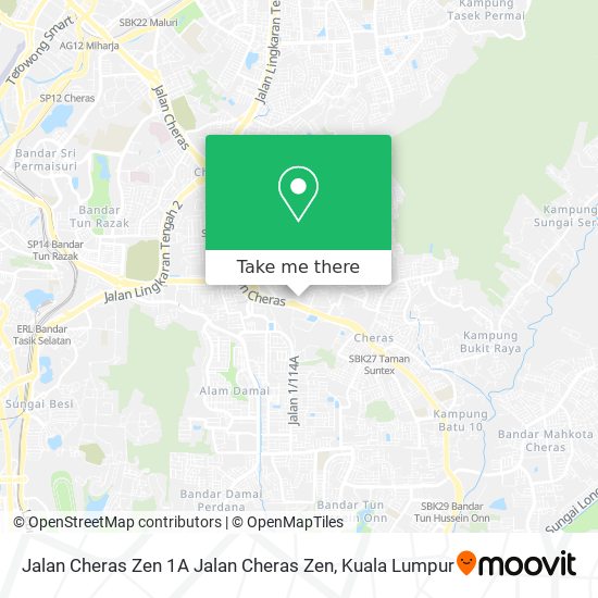 Jalan Cheras Zen 1A Jalan Cheras Zen map