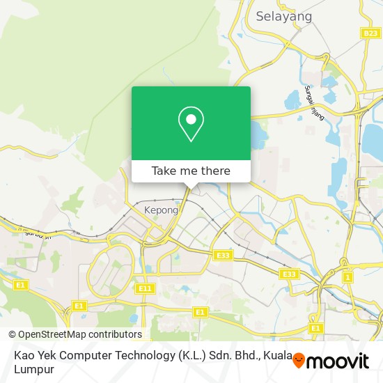 Kao Yek Computer Technology (K.L.) Sdn. Bhd. map