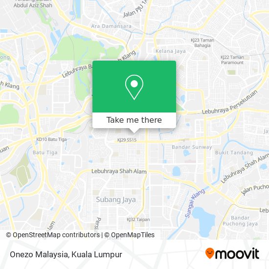 Onezo Malaysia map