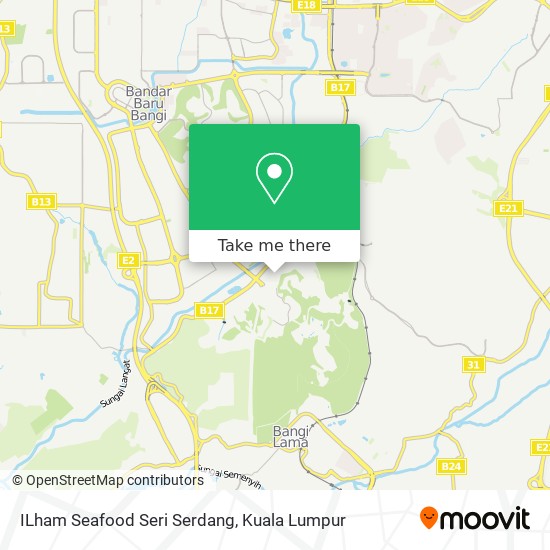 ILham Seafood Seri Serdang map