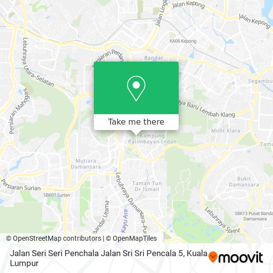 Jalan Seri Seri Penchala Jalan Sri Sri Pencala 5 map