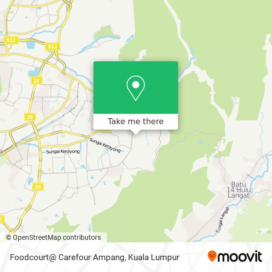 Foodcourt@ Carefour Ampang map