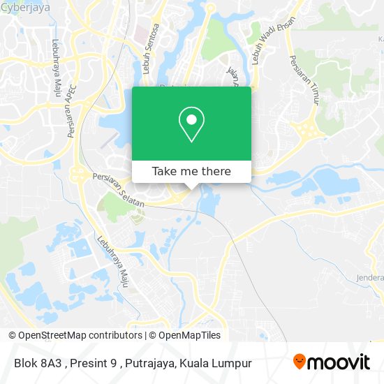 Peta Blok 8A3 , Presint 9 , Putrajaya