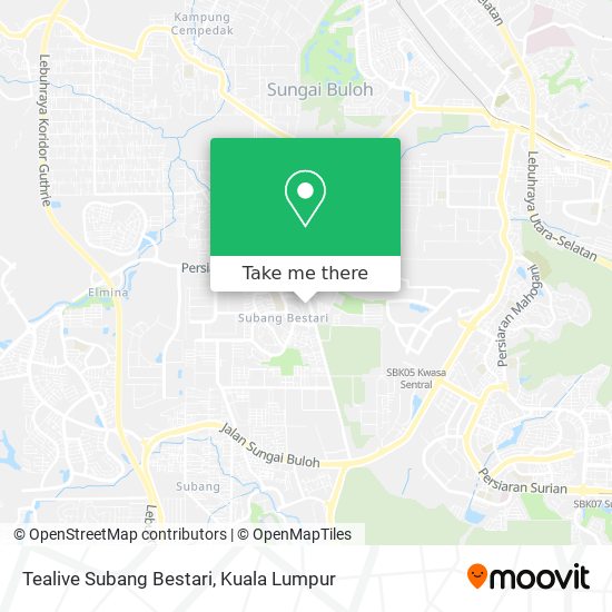 Peta Tealive Subang Bestari