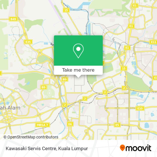 Kawasaki Servis Centre map