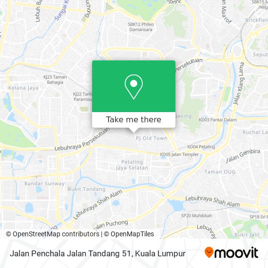 Jalan Penchala Jalan Tandang 51 map