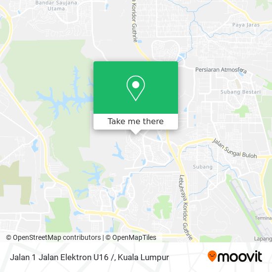 Jalan 1 Jalan Elektron U16 / map