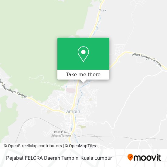 Pejabat FELCRA Daerah Tampin map