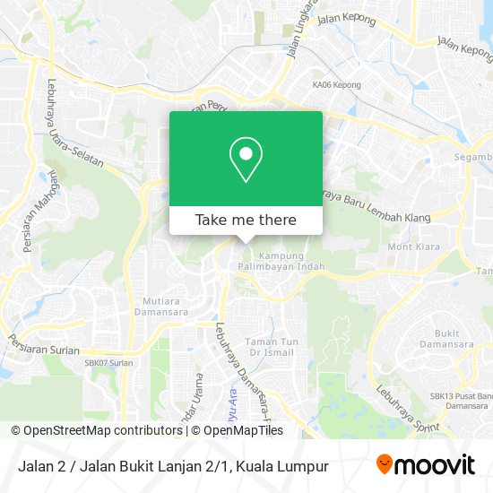 Jalan 2 / Jalan Bukit Lanjan 2 / 1 map