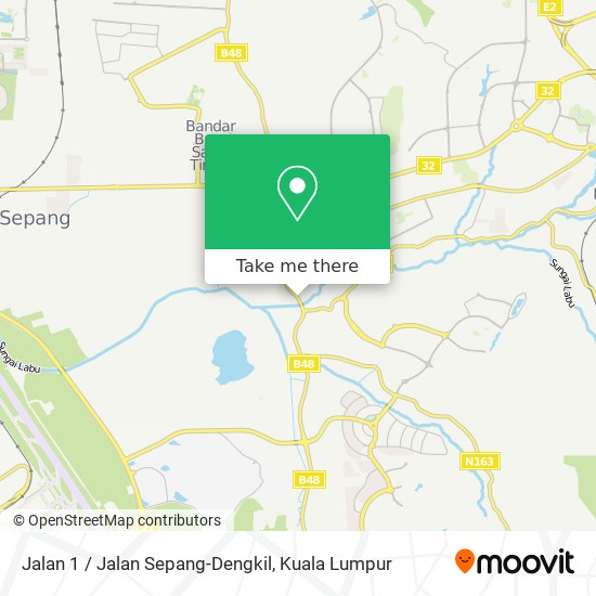 Peta Jalan 1 / Jalan Sepang-Dengkil