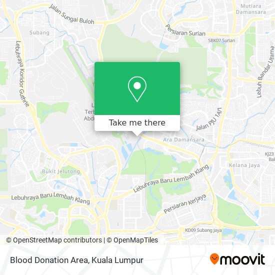Blood Donation Area map