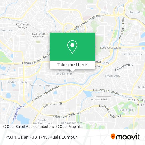 PSJ 1 Jalan PJS 1/43 map